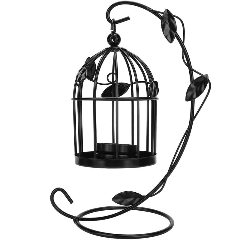 Vintage Hollowout Birdcage Candle Lantern