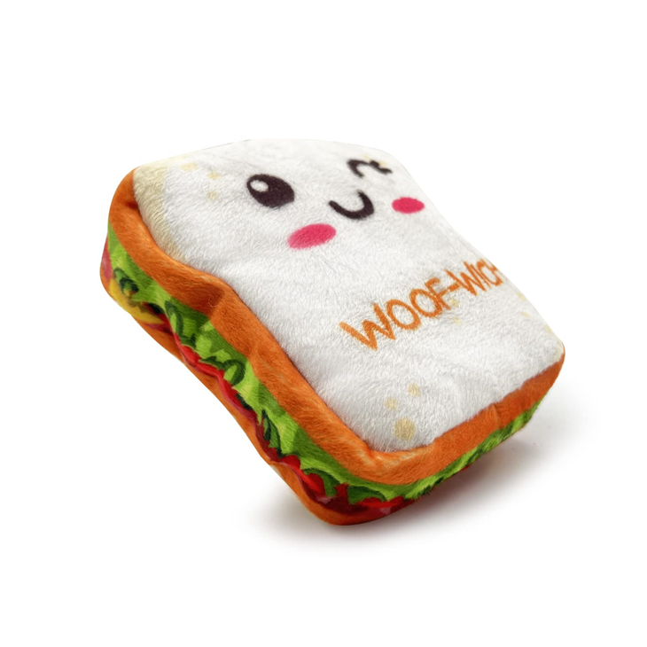 Sandwich Crinkle Squeaky Puppy Toy