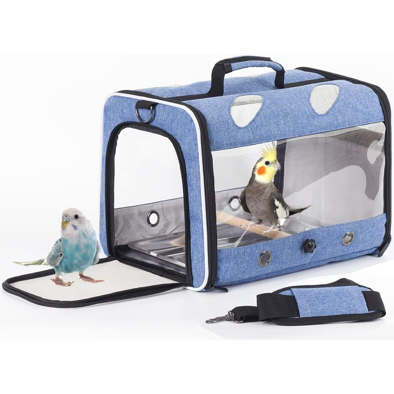 Portable Mesh Bird Travel Carrier