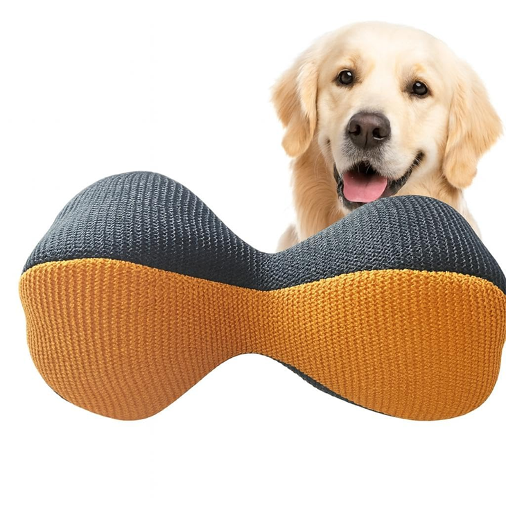 Peanut Shaped Plush Chew Toy