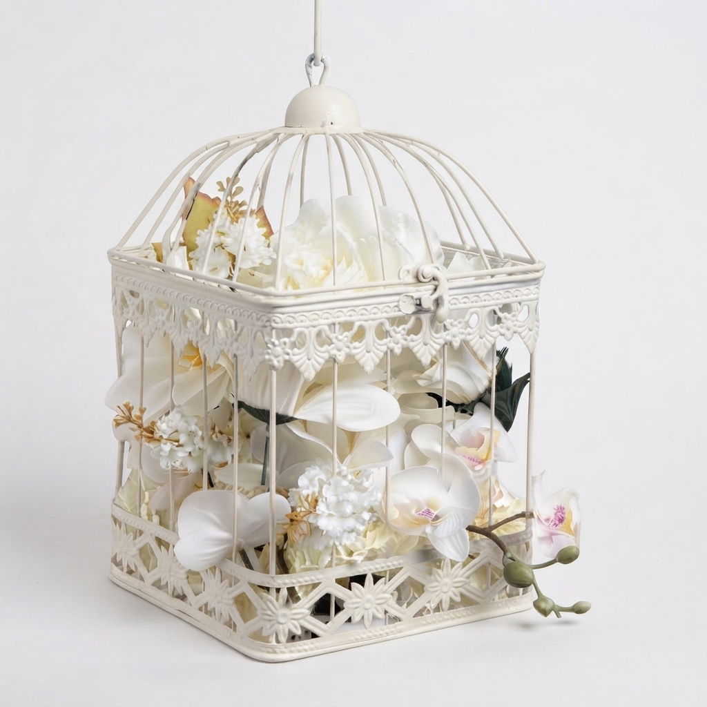 Vintage Floral Decorative Birdcage