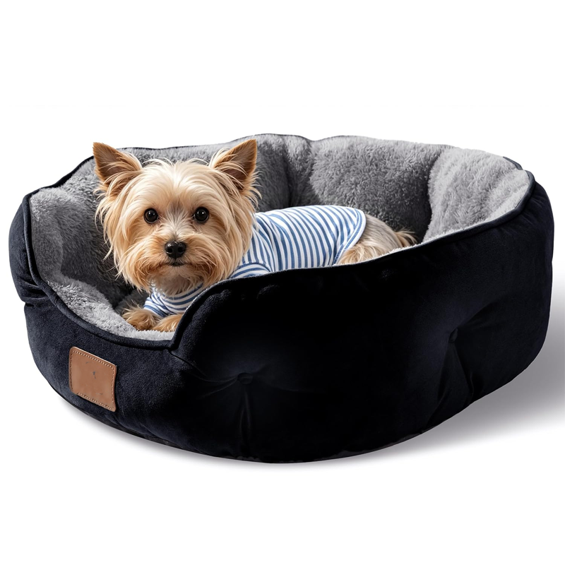 Sherpa Fleece Round Comfort Bed
