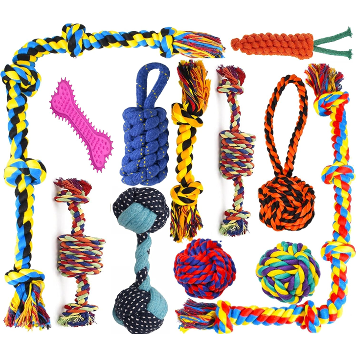 Cotton Knotted Puppy Toy Collection