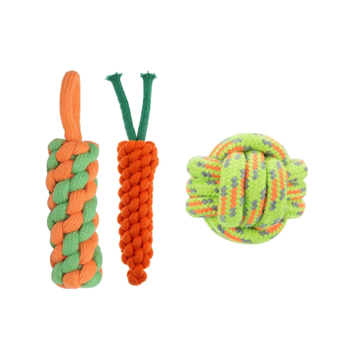 Cotton Knotted Puppy Toy Collection