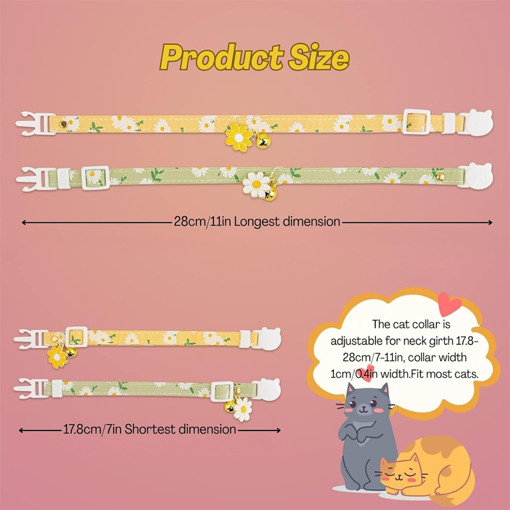 Floral Cotton Bell Breakaway Collar Set