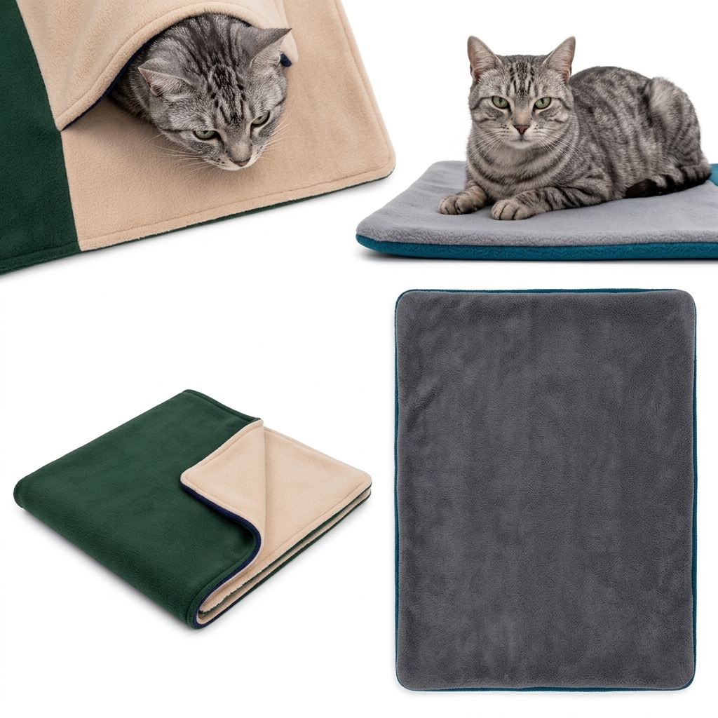 Two Tone Plush Pet Mat