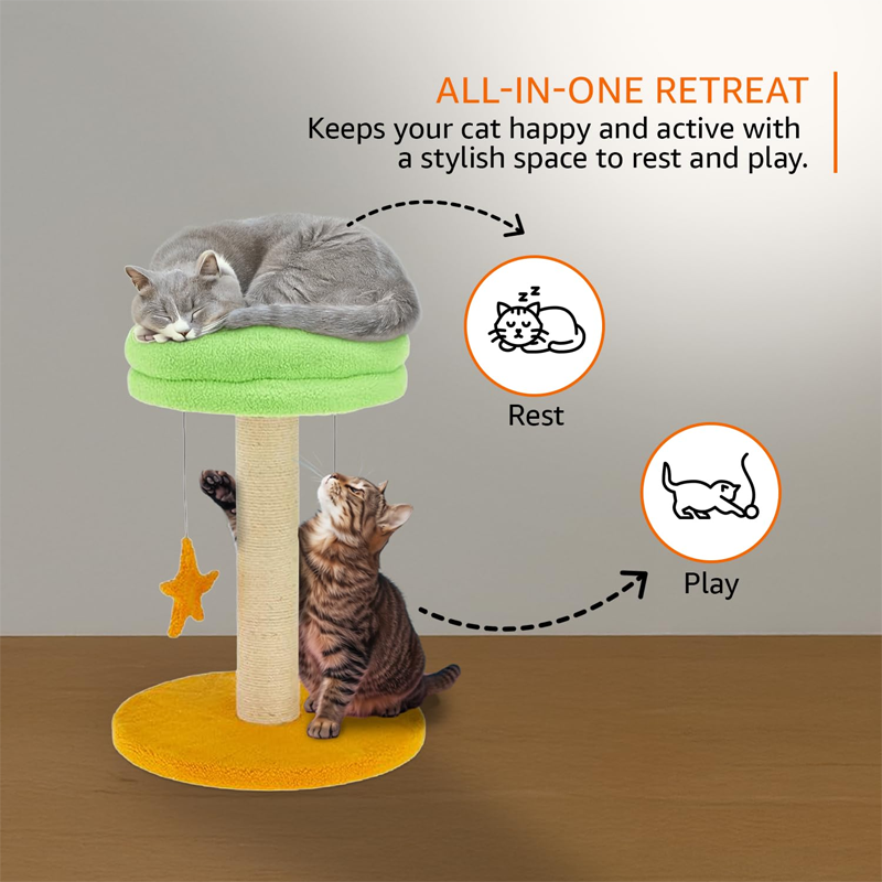 Jute Scratch Lounge Play Tower