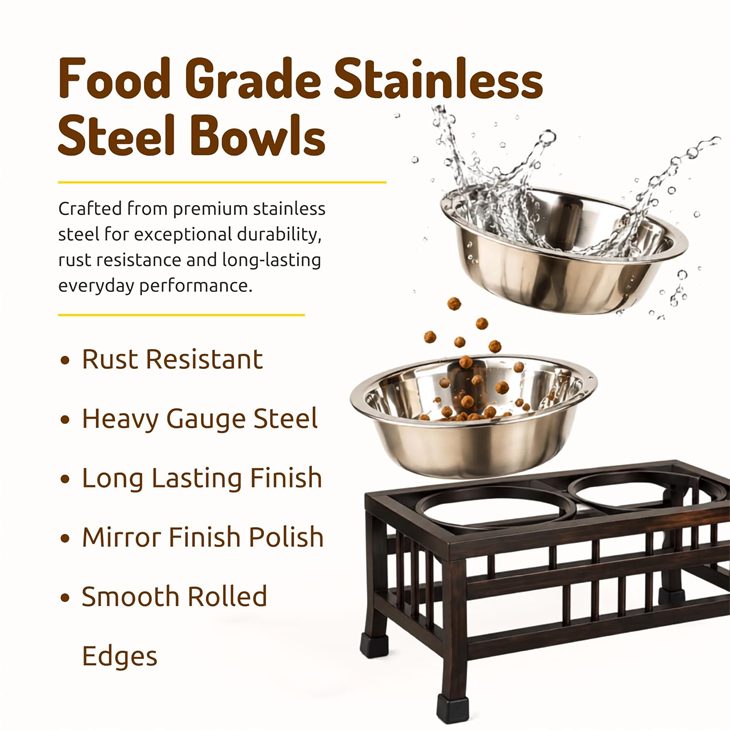 Elevated Stainless Steel Dog Bowl Stand