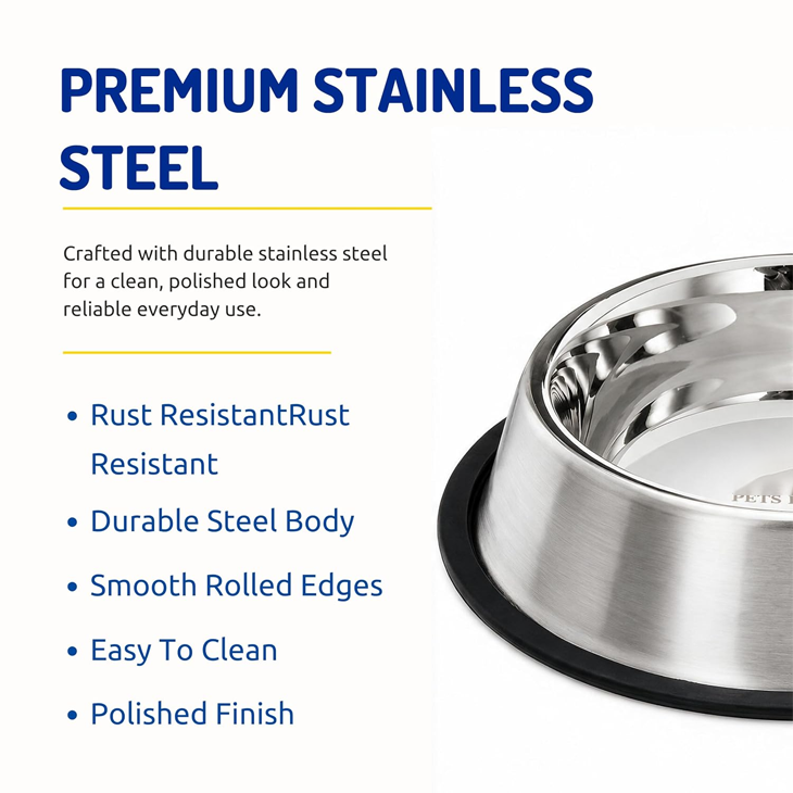 Stainless Steel Non Slip Dog Bowls