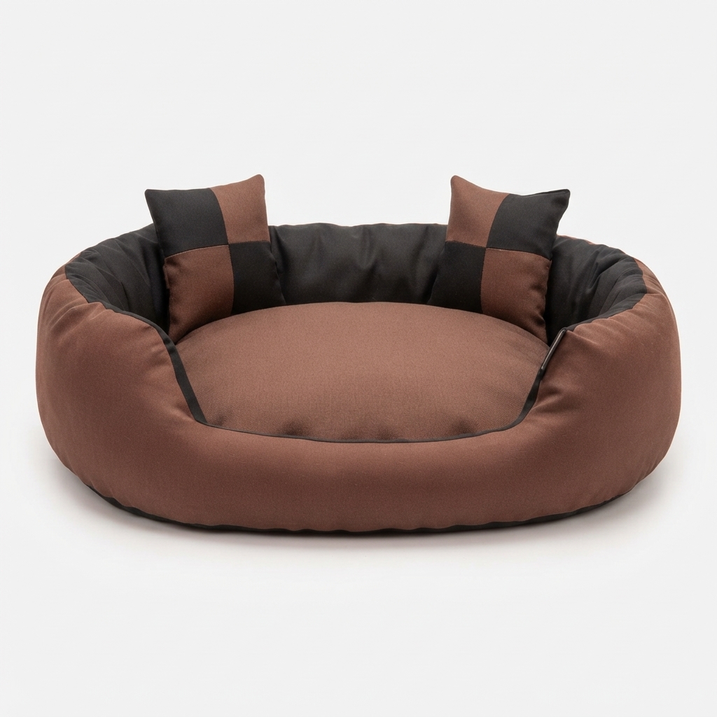 Reversible Velvet Oval Pet Bed