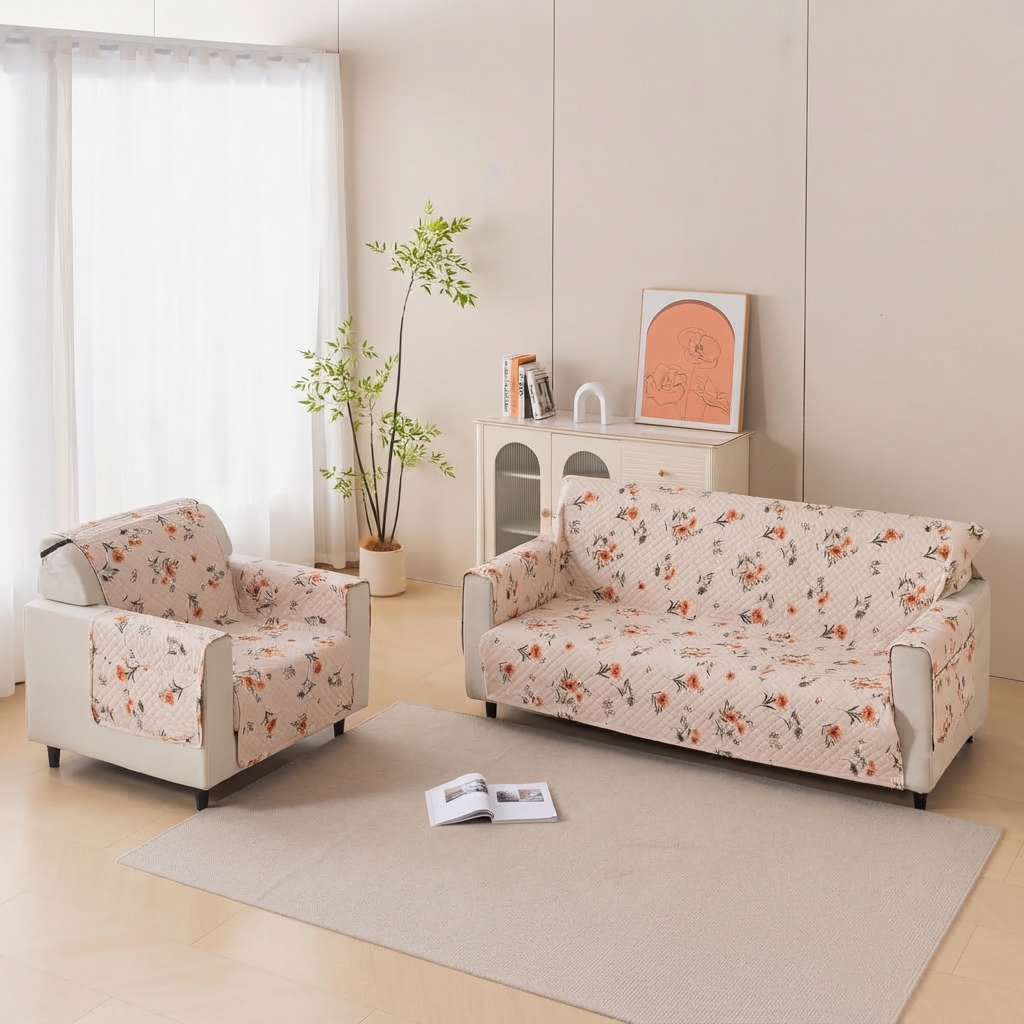 Waterproof Floral Sofa Protection Mat