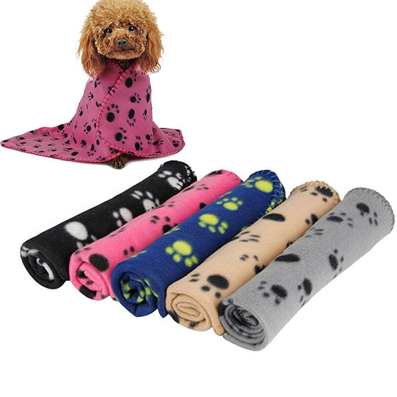 Paw Print Fluffy Pet Throw
