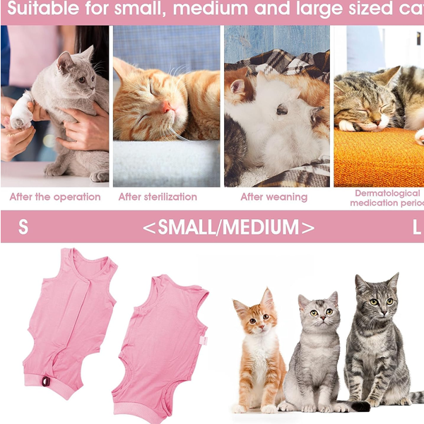 Cat Professional Recovery Suit - Abdominal Wounds & Skin Diseases, Kitten Surgery Alternative