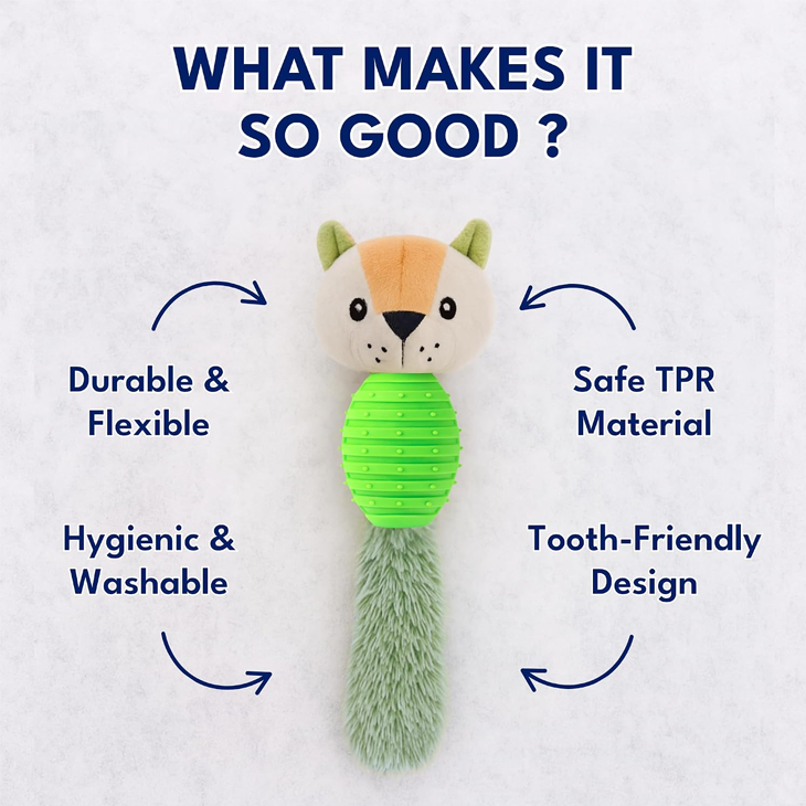 Squeaky Rubber Core Plush Toy