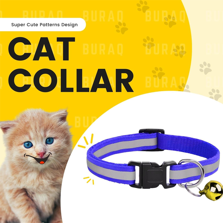 Multicolor Bell Nylon Cat Collar Set