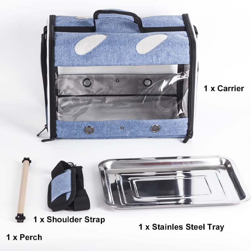Portable Mesh Bird Travel Carrier