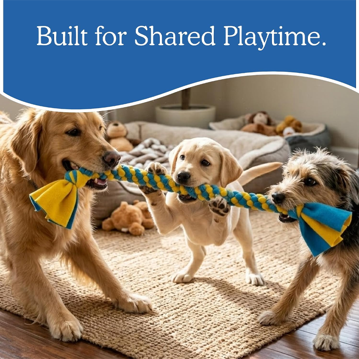 Braided Knotted Dog Tug Toy