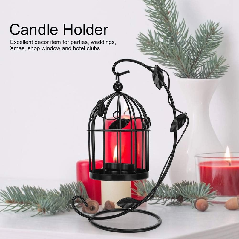 Vintage Hollowout Birdcage Candle Lantern